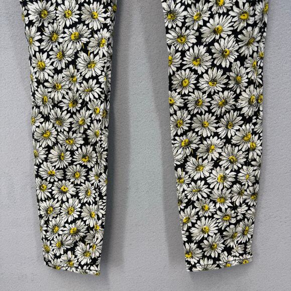7 For All Mankind Jeans Women's 27 (4) Black White Daisy Skinny Ankle Preppy - Picture 6 of 15